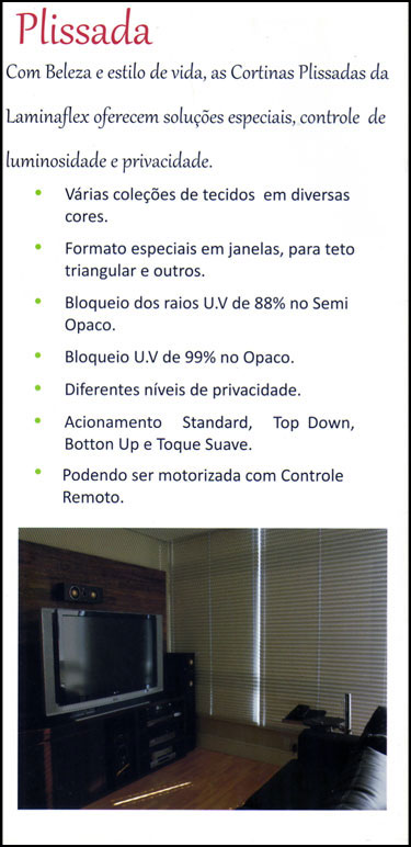 persiana laminaflex plissada